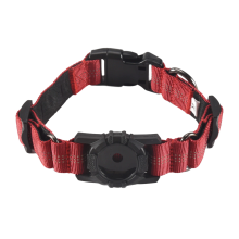 Collar reflectante para perros Airtags - Ajustable, resistente, color rojo
