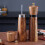Salt and Pepper Grinder Set,Wooden Mill Shaker Easy Adjustable Ceramic Coarseness Large Refillable 10