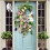 Easter Front Door Wreath for Door,Easter Bunny Butt Shape Garland Wall Decor Spring Decoration 9