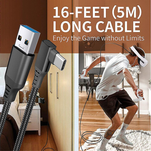 For Quest 3/5/6m Data Line Link Cable Vr Game Usb Type C Extension Cord 1