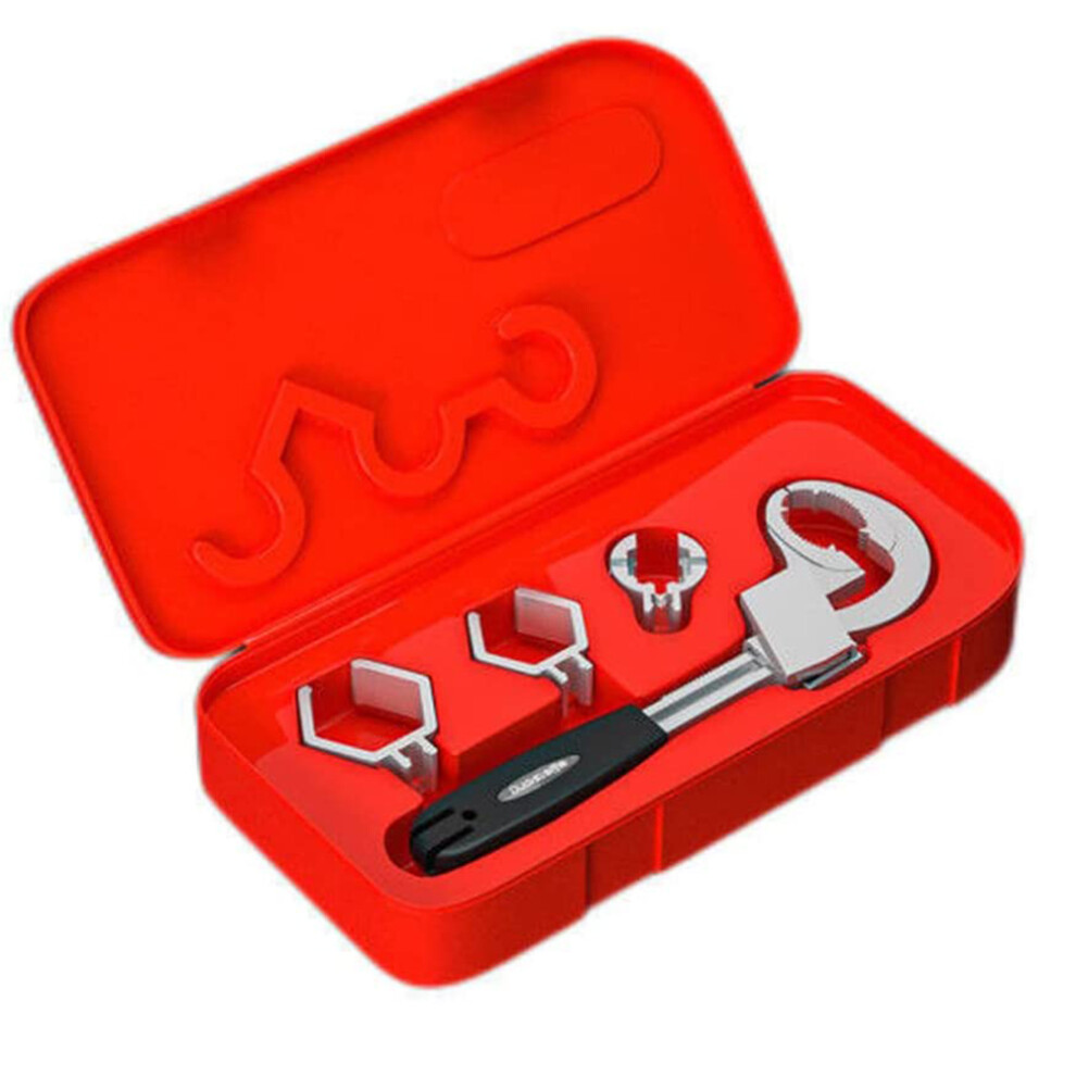 5Pcs Bathroom Wrench Multifunctional Adjustable Tap Spanner Wide Opening With Replacement 4852257110850
