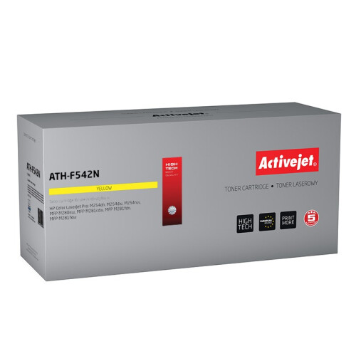 Tonercartridge - Activejet - ATH-F542N - Geel - Compatibel - 1300 pagina's