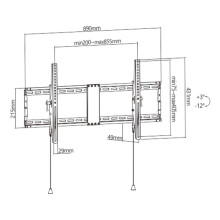 Unterstützungs-TV-Wandhalterung - GEMBIRD - WM-90T-01 - Neigbar - 43"-90" - 70 kg max