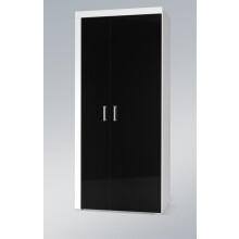 Cama wardrobe SAMBA white/black gloss