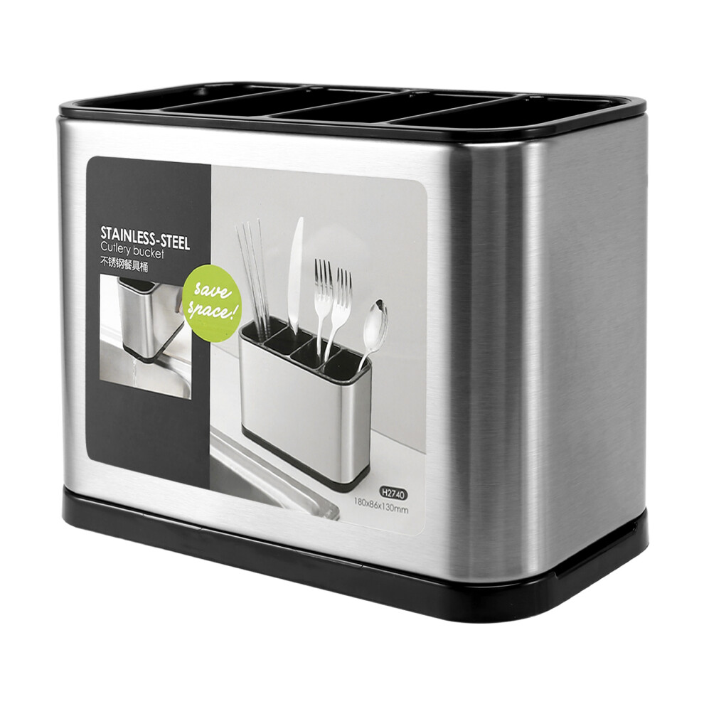 Kitchen Cutlery Organizer Knife Stand Plastic Drain Storage Holder Spoon Fork Chopstick Kitchenware Cooking Tool-image-OPC-PGPWYT7-NEW