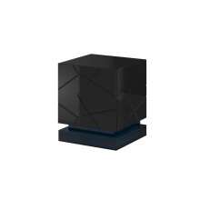 QIU bedside table 2 pcs. 46x41.5x53 cm black gloss/black gloss