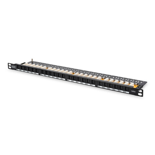 Patch Panel - DIGITUS - 24 ports - CAT 6 - Non blindé - 0,5U - Gris RAL7035