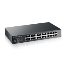 Zyxel Switch smart managed Layer2 24 Port • 24x 1 GbE • 19" • Lüfterlos • NebulaFlex • GS1915-24E