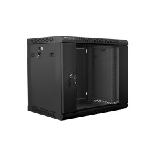 Lanberg 19" 9U 600x450 sort vægmonteret rackskab (flad pakke)