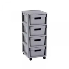 Curver Infinity 4 x 10l avec 4 tiroirs de Coffre des tiroirs de Stockage Chariot