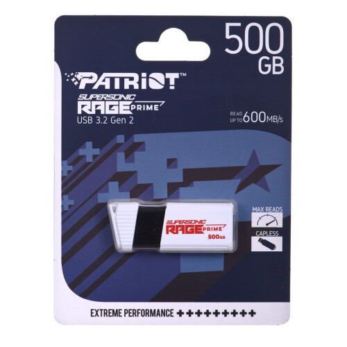 Patriot Rage Prime 600 MB/s 512 GB USB 3.2 8k IOP'er