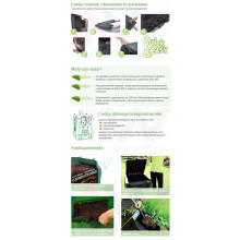 Prosperplast IKST380C Kompostori Musta 380 l