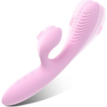 Heated Rabbit Vibrator 10 Modes G Spot Clit Stimulator Sex Toy Pink