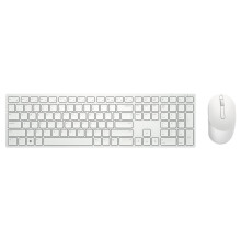 Clavier et souris - DELL - KM5221W-WH - Sans fil RF - QZERTY US International - Blanc