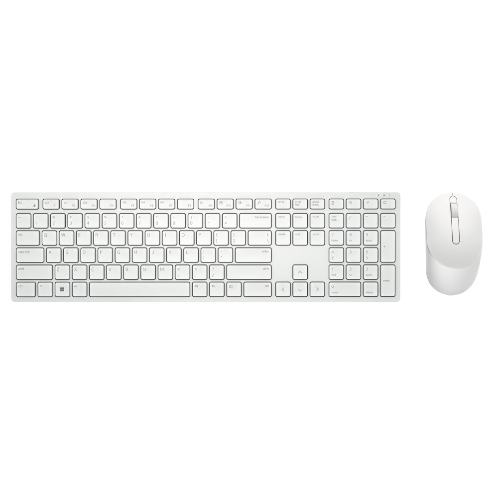Dell Km5221w Wireless Mouse + Keyboard Set, White 5397184514412