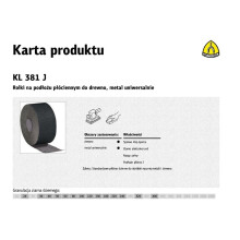 Schuurrol - KLINGSPOR - KL381J - 150 mm - 50 m - Korrel 80 (elektrocorundum)