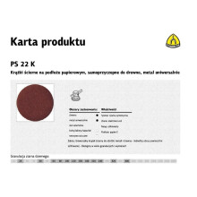 Schuurdiscs - KLINGSPOR - PS 22 K D - 50 stuks - Korundpapier - 125 mm
