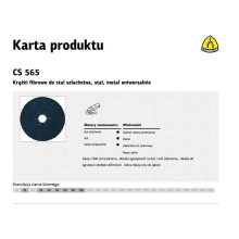 Schijven vezels - KLINGSPOR - CS 565 D - Zirkonium - 125 x 22 mm - Gr 36