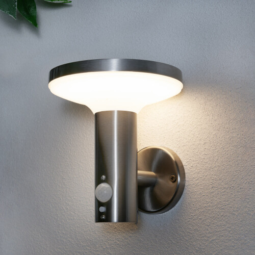 (Stainless Steel) Litecraft Uris Solar Powered Wall Lights - 2 Pack 2