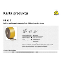 KLINGSPOR - Schuurpapierrol corundum PS 30 D Ht. 115 x L. 50000 mm Gr 40 - 174086