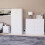 Vida Designs (White) Denver 3 Piece Bedroom Set Chest Wardrobe 5 1