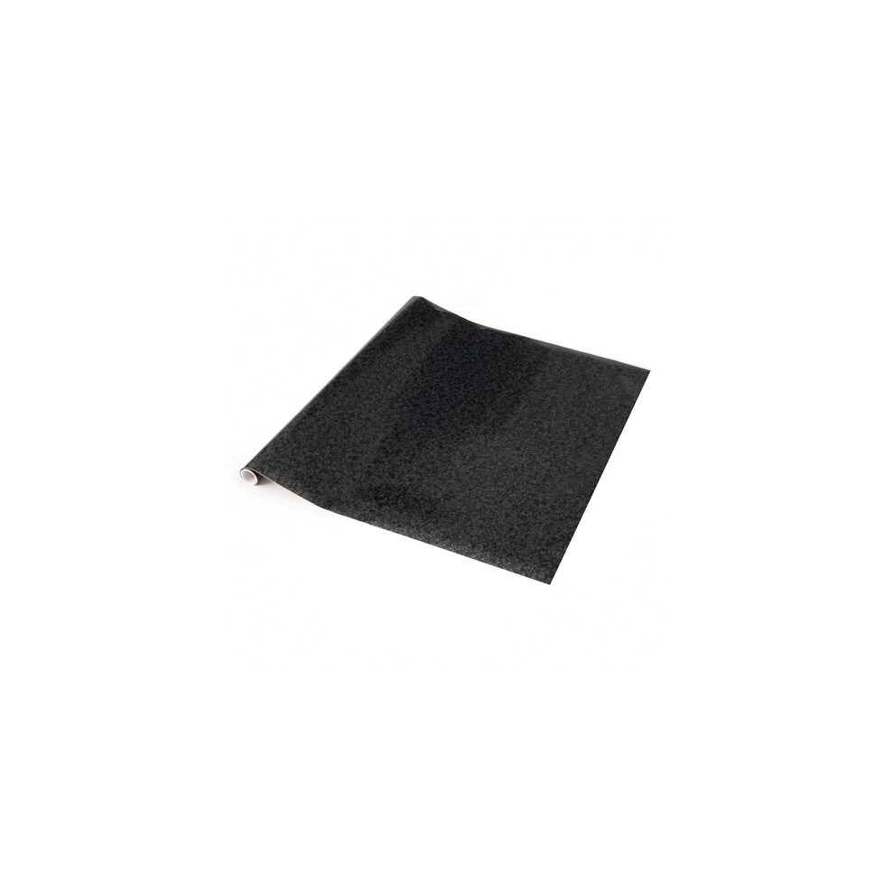 (10m) GRANITE BLACK sticky back plastic vinyl wrap film (67.5cm wide)