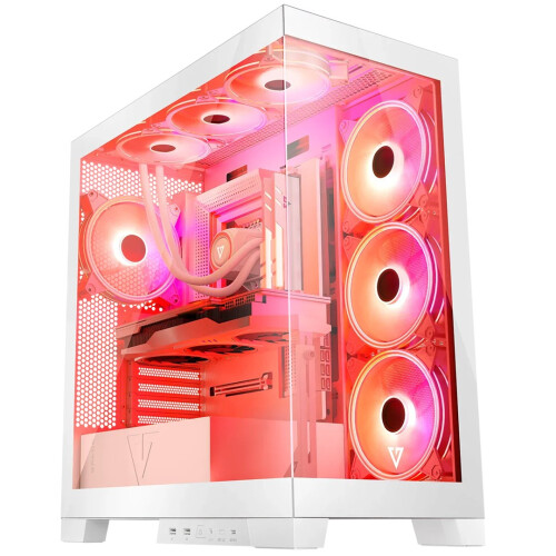 PC Behuizing - MODECOM - Volcano Space APEX ARGB - MIDI - Wit - USB 3.0 x 2, USB-C