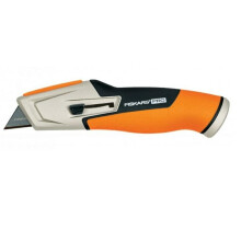 Taglierino a lama retrattile - FISKARS - CarbonMax - Sicurezza ottimale - Lame durevoli - Cambio rapido