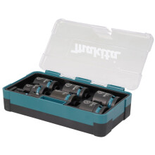 Coffret de 6 soquetes IMPACT BLACK + Adaptador HEXA 1/4'' - MAKITA E-16592