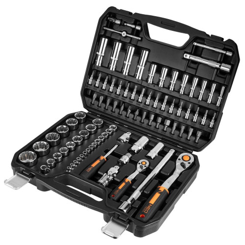 NEO 1/4"", 1/2"", 86-delige dopsleutelset, Cr