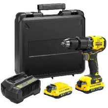 Taladro atornillador de impacto sin escobillas 60 Nm - Litio 18V - 2 Baterías 2Ah - STANLEY FATMAX V20 - SFMCD715D2K-QW