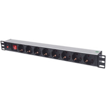 Multipresa - INTELLINET - 19 1U Rackmount - 8 prese - Tipo tedesco - Interruttore
