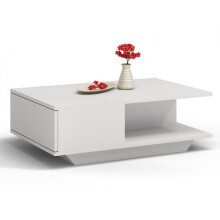 Ława Denver | Biały | 90x60x42 cm | Nowoczesny Design z Schowkiem