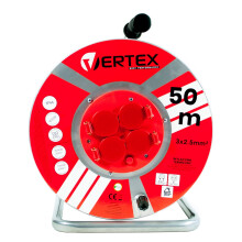 Cavo di estensione - VERTEX - PB50METAL - 50 m - 3x2,5 mm - IP44 Nero