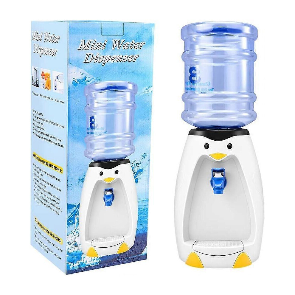 Mini distributeur d'eau pingouin mignon de 2,5 L avec seau et 8 verres à eau pour étudiants (2025)