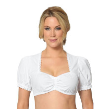 (Parelwit -M) Dames Oktoberfest Elegante Dirndl Blouse Zwarte Dirndl Blouse Kant Blouse