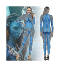(XL) Avatar The Way Of Water Alien 3D Jumpsuit Dames Avatar