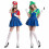 (Rood-L) Dames Mario en Luigi Cosplaykostuum 1