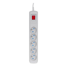 Activejet grey power strip with cord ACJ COMBO 5G/3M/BEZP. AUT/S