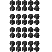40 x Zwarte rubberen zuignapclip van 27 mm voor aquariumpomp