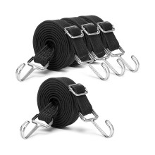 Verstelbare bungee-koorden met haken, 2M zware elastische banden, met verstelbare metalen gesp