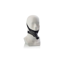 De originele Accommodator Latex Gezichtsband Zwarte Dildo