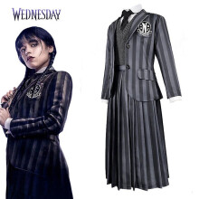 Wednesday Addams Deluxe Kostuumset Nevermore Academy Schooluniform Outfit Dames Cosplay Feest Fancy