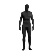 (Zwart -170CM) Feestkostuum Onzichtbaar Morph Suit Volwassenen Heren Dames Full Body Spandex Jumpsuits