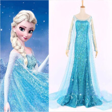 (L) Volwassen dames Frozen prinses Elsa cosplay kostuum feestoutfit _iu