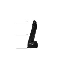 Dildo Helemaal Zwart 22 cm Dildo Dildo Normaal - Helemaal Zwart