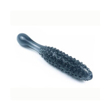 (Zwart -B (17 cm lang)) Zwarte korrels glazen anale dubbele dildo buttplug seksspeeltje koppels