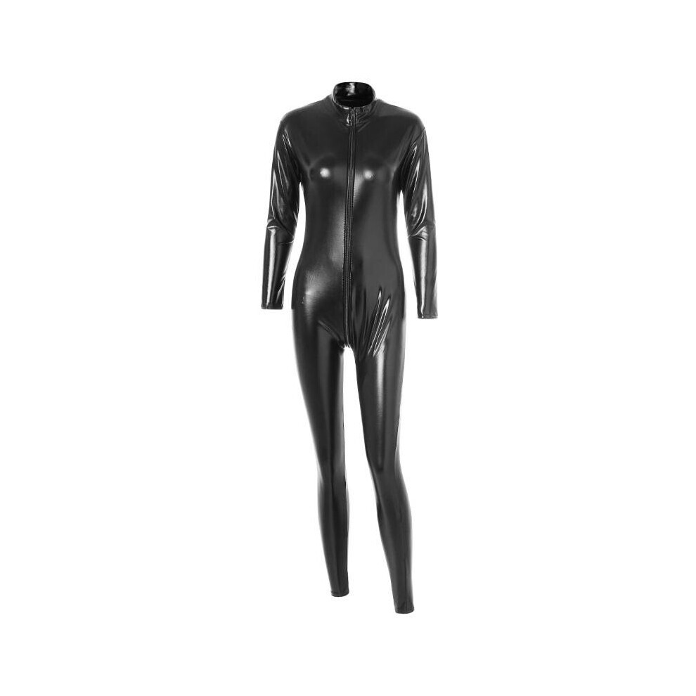 (2XL) Sous-vêtements Sexy Catsuit Combinaison Robe Costume Adulte Moulante Vêtements en Cuir