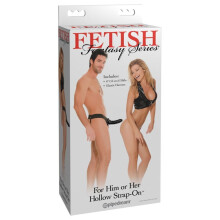 Pipedream Fetish Fantasy Hollow Strap-On 6 Inch Dildo Zwart | Voor Hem of Haar