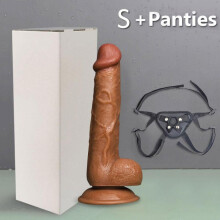 (S+Panties) Realistische enorme dildo voor vrouwen Zuignap Zacht huidgevoel Penis Sexy speeltje Vrouwelijke